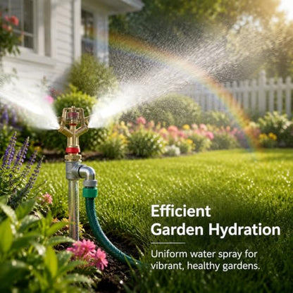 G3/4in 25mm Impact Sprinkler, 2PCS Heavy Duty Lawn Sprinkler Head, Male Thread Water Sprinkler System for Lawn for Agricultural Gardeners