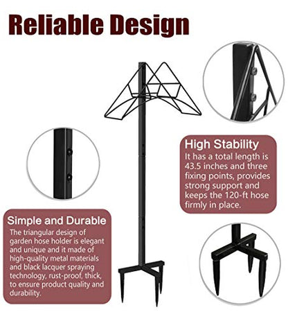 Artigarden Garden Hose Holder, Free Standing Metal Water Hose Stand Hanger - style: Rocket Style
