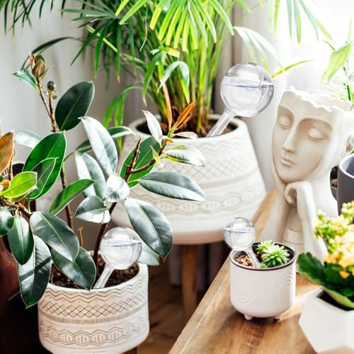 Pynqdfu 24 Pcs Plant Watering Globes,Clear Plastic Self-Watering Bulbs,Garden Automatic Watering Globes for Plant,Indoor,Outdoor,Graden,Flowers(Large,Medium,Small) - size: 5 Large+5 Medium+14 Small