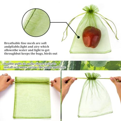 50 PCS 6X9 inches Fruit Protection Bags, Fruit Bags for Fruit Trees - size: 6X9