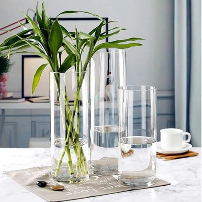 24 Pack Glass Cylinder Vases 4,6,8,10 Inch Tall Clear Flower Vase Hurricane Floating Candle Holder for Table Centerpiece Wedding Home Decor - size: 24 Pack (4,6,8,10 Inch )