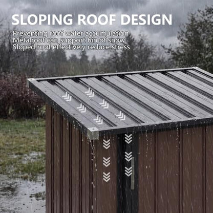 Aoxun 3'x2.9' Metal Storage Shed,Outdoor Cabinet Sheds with Lockable Doors - size: 3x2.9 FT