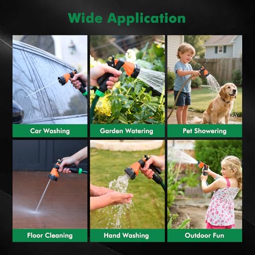 RESTMO Garden Hose Nozzle Heavy Duty, Hose Spray Nozzle for Garden Hose - color: Orange
