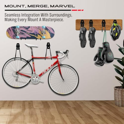 Garage Tool Storage Wall Hook Assortment Set: 15PCS Heavy Duty Large Hanger Garden Tool Organizer Ladder Bike Rack Yard Tool Holder Shed Shovel Metal Screw Organization Bicycle Steel Bracket - style: 15-Pack Hooks + 3 Straps（black）