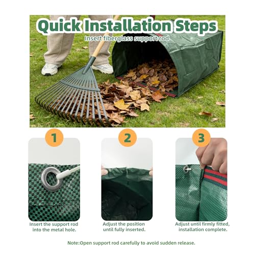 2 Pack 53 Gallon Dustpan Yard Waste Bags