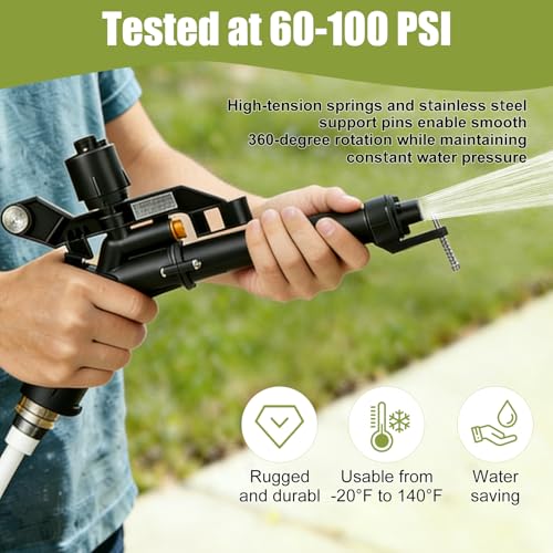 360 Rotating Irrigation Sprinkler Plastic Thread for Farm Garden Watering