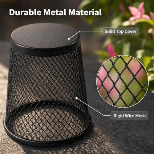 6 PCS Small Chicken Wire Plant Covers for Seedling, 3.5 Inch Mini Garden Cloches Metal Netting Protectors for Keeping Chicken Squirrels Birds Out, Only Suitable for Very Small Seedlings or Seeds