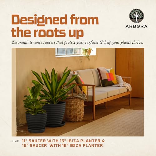 ARBORA 16" Plant Saucer for Planters with 12.5 Inch Base or Less - size: 16"