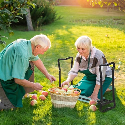 Garden Kneeler and Seat Bench, Foldable Garden Stool, Green