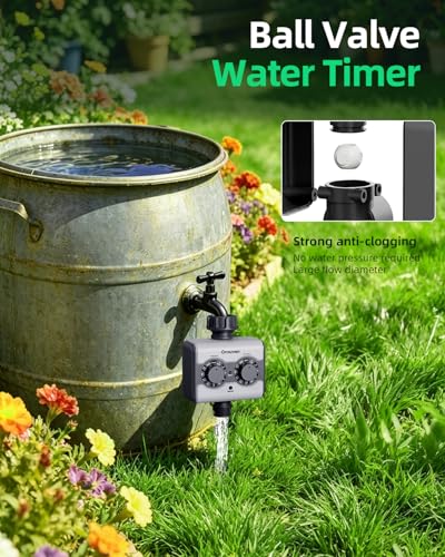 Garden Sprinkler Timer Brass Inlet Ball Valve Zero Pressure Water Timer - style: Analog 1 Outlet