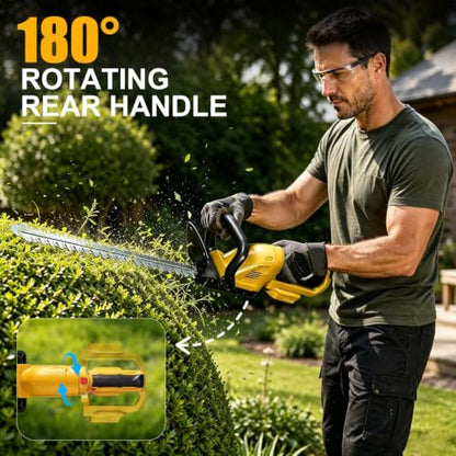 22" Hedge Trimmer Cordless Compatible with Dewalt 20V MAX Battery