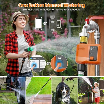 WiFi Sprinkler Timer, Smart Water Timer for Garden Hose Irrigation - size: 1 Outlet,2pcs