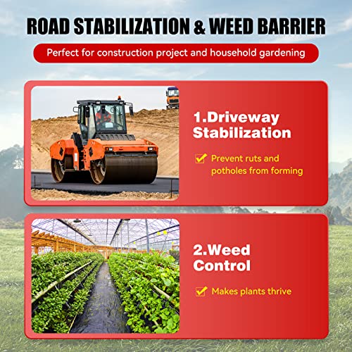 3.2oz 13ftx108ft Driveway Fabric, Premium weed barrier landscape fabric heavy duty Underlayment, Commercial Grade Driveway Road Fabric, Geotextile Fabric for Soil Stabilization, landscaping - size: 3.2oz-13ftx108ft