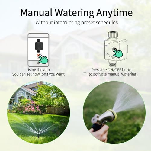 WiFi Water Timer for Garden Hose, Sprinkler Timer with 1 Outlet for Lawns and Yard, Rain Delay/Remote/Manual/Automatic Drip Irrigation System Programmable Faucet - size: 1-1 Zone Smart
