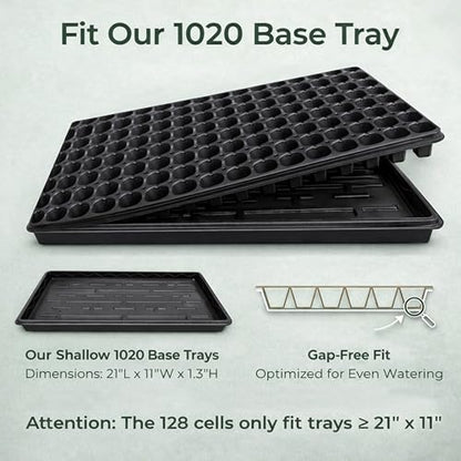 Gardzen 10 Pack 128 Cell Seed Starter Trays - size: 128-Cell