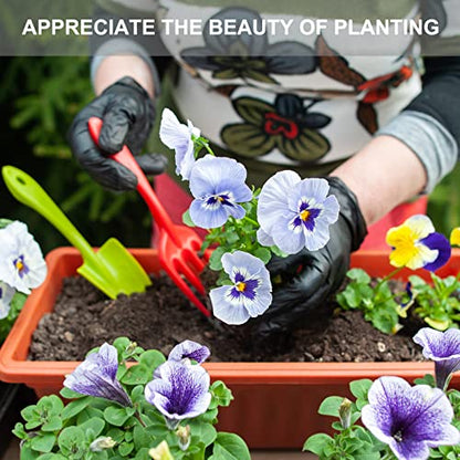 Window Box Planter, 6 Pcs 17" Flower Rectangle Planter with Tray, Brick Red - color: Brick Red