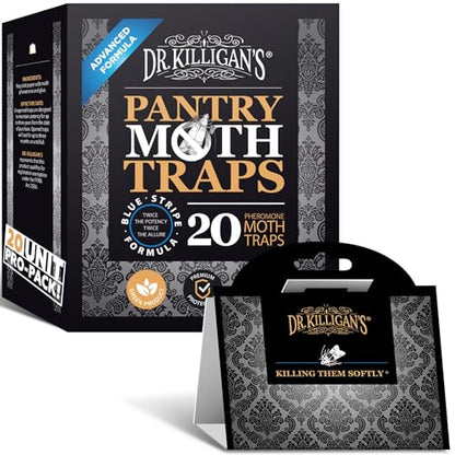 Dr. Killigan's Pantry Moth Traps with Pheromones Prime, 6 Pack, Black - color: Black