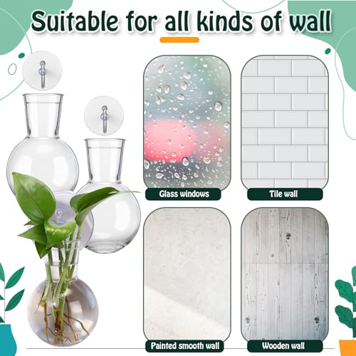 Baderke 12 Pack Suction Cup Vase, Window Propagation Glass Planter, Bulb