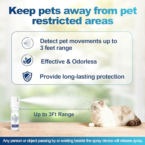 Cat Spray Deterrent, Motion Activated, [2 Pack] for Cat & Dog White - color: White-2 Pack