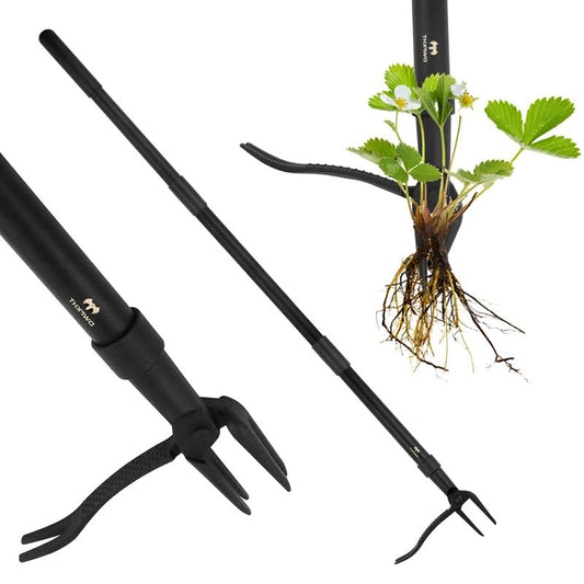 Weed Puller Tool - Stand Up Heavy Duty Weeding Tool with 47.8'' Long Handle, Foot Platform Design & 4-Claw Steel Head Design - Easily Remove Weeds Without Bending, Pulling, or Kneeling
