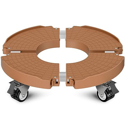 Goovilla Plant Stand with Wheels 440LBS Load,1Pack, Adjustable 15-22",Khaki - color: Khaki