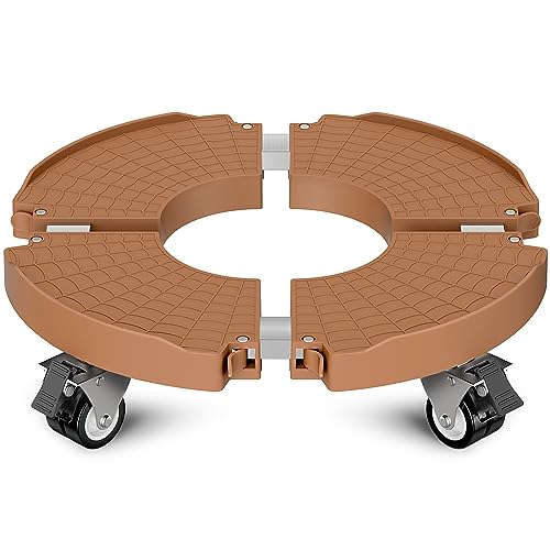 Goovilla Plant Stand with Wheels 440LBS Load,1Pack, Adjustable 15-22",Khaki - color: Khaki
