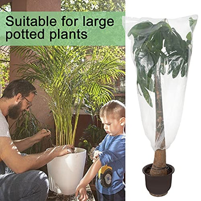6Pcs 35"x59" Winter Plant Cover Freeze Protection, Plastic Plant Frost Bags - size: 59"H, 35" Opening