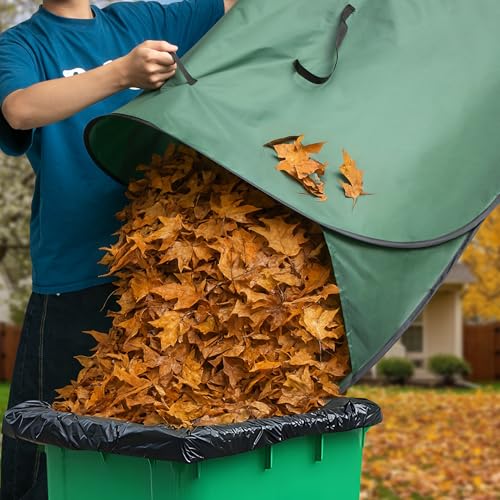 150 Gallon Foldable Pop Up Leaf Collector, Large Leaf Pickup and Loader Bag - color: 1Pc-55'' x 32''