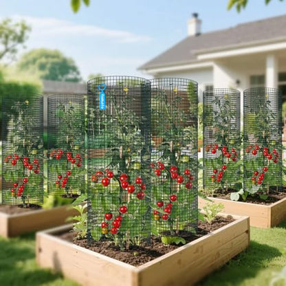 5 Pack Wire Plant Protector, 16"x12" Detachable Metal Plant Protectors Mesh, Garden Plant Protectors for Shrubs Flowers Vegetables to Keep Rabbit & Chicken Animals Out