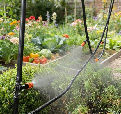 50 Pcs Adjustable Drip Irrigation Spray Emitters for Garden Plants Watering - color: Single Barb