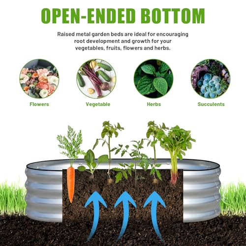 SnugNiture Raised Garden Bed Outdoor 4x2x1ft, 2 Pack - color: Silver