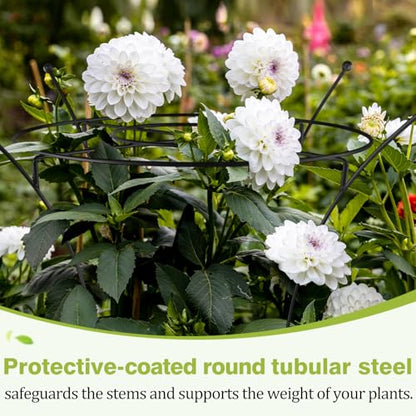 1 Pack Large Peony Cages and Supports, 38" H x 19" D Tall Heavy Duty 5mm Black Metal Garden Stakes for Outdoor & Indoor Plants, Sturdy Rust-Resistant Frame for Peonies Roses Flowers - size: 1 Pack