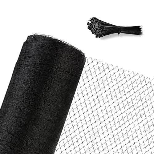 Junflying Bird Netting for Garden, 7.5X100 FT, 1/2“ Mesh - size: 7.5x100 FT-1/2"