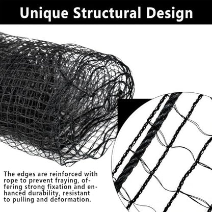 POYEE Deer Fence Netting 4x100ft Plastic Mesh Netting for Garden Protection - color: Black, size: 4x100ft