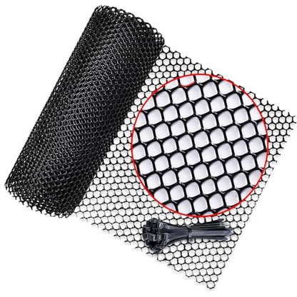Plastic Mesh Fence Roll 15.7" x32.9', Heavy Duty Chicken Wire Barrier for Chicken Coop & Garden Fencing, Animal Enclosure (Dogs/Rabbits), No Tools Needed Easy Install (Black)