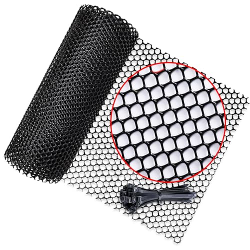 Plastic Mesh Fence Roll 15.7" x32.9', Heavy Duty Chicken Wire Barrier for Chicken Coop & Garden Fencing, Animal Enclosure (Dogs/Rabbits), No Tools Needed Easy Install (Black)