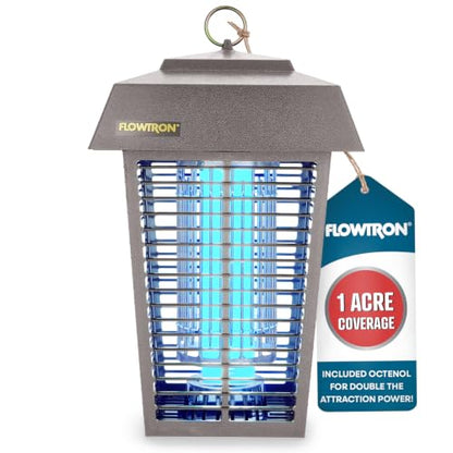 Flowtron Electric Bug Zapper, 1 Acre Outdoor, 40W UV, 5600V Zap, Grey - color: Dorado Grey