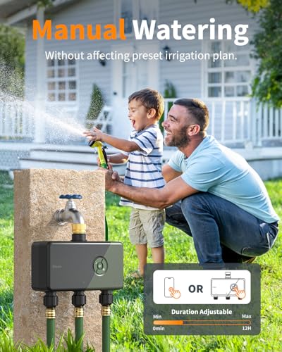 Diivoo Brass Smart WiFi Sprinkler Timer 3 Zone - size: 3 Outlets