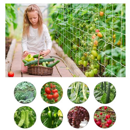 Trellis Netting, PDGROW Garden Plant Trellis Netting, 6 x 15 ft Heavy Duty Garden Trellis Netting, Outdoor Grow Net for Vines, Fruits, Vegetables, Grapes, Beans,Peas, 1 Pack - size: 6x15ft - 1 Pack
