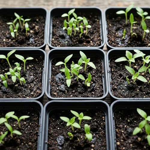 50 Packs Square Nursery Pots for Plants 2.8 Inch Seedling Pots - size: 2.8 Inch