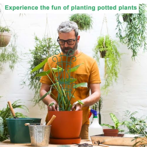 Plant Trellis for Potted Plants 12 Pack Stackable Indoor Outdoor Climbing Houseplant Support with Garden Wire for Pothos Hoya Ivy Flower - size: 12 Pack