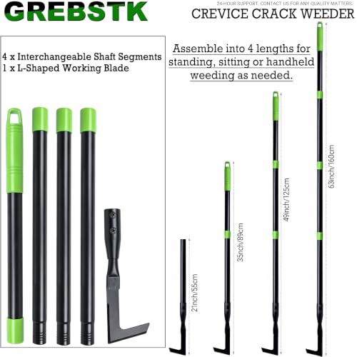 GREBSTK Crack Weeder Crevice Weeding Stainless Steel Tool Adjustable, 63 in - size: 63in Crack Weeder