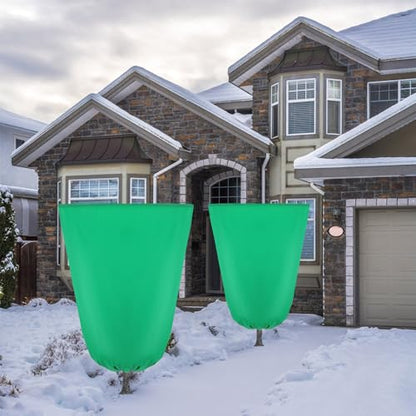 4 Pcs Plant Covers Freeze Protection 35.4" x 59", Green - color: Green