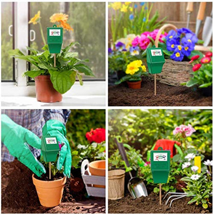 Soil Moisture Meter,Long Probe Plant Hygrometer Moisture Sensor Plant Water Monitor for Potted Plants,Garden,Farm, Lawn(No Battery Needed) - color: Green-Long Probe Version