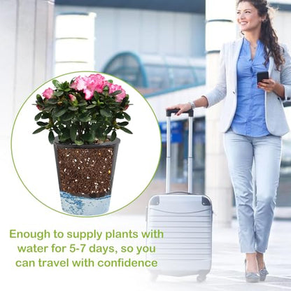 Oliz Self Watering Planter 8 Pcs,4.3 Inch Flower Plant Pot with Inner Pot, Indoor Self Watering Planter Pot for Herbs, Flowers - color: Black