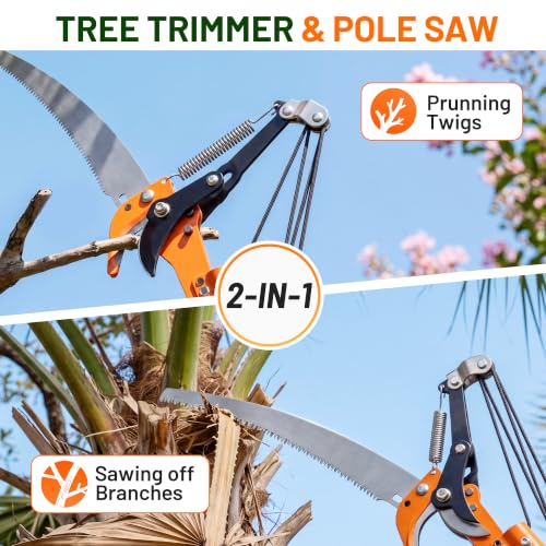 Walensee 14FT Pole Saw for Tree Trimming, Extendable Tree Pruner with Saw - size: 14FT