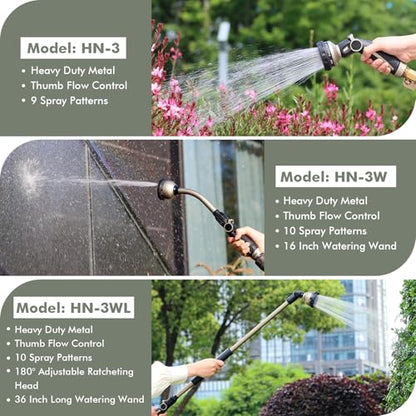 RESTMO Watering Wand Heavy Duty, 15-Inch Long Hose Nozzle Sprayer - color: Bronze