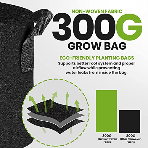 Gardenera Aeration Planters - 20-Pack 1 Gallon Fabric Grow Bags with Handles, Ideal for Seed Starting and Transplanting - color: 20-pack, size: 1 Gallon