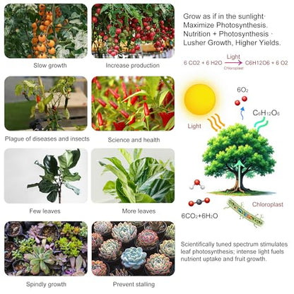 2 Pack LED Grow Light Panel 200W Lamp for Indoor Plants, Sun Like with White Blue Red UV IR LEDs for 4x4ft Coverage Grow Tent Greenhouse Veg and Bloom Seedlings Hydroponics - color: Sunlight