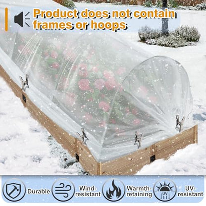 Alphatool 10 x 30 ft Greenhouse Cover Plastic Sheeting for Outdoor Plants - size: 10 x 30 ft